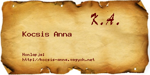 Kocsis Anna névjegykártya